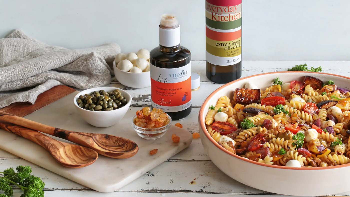 Easy Caponata Pasta Salad: The Picnic Queen