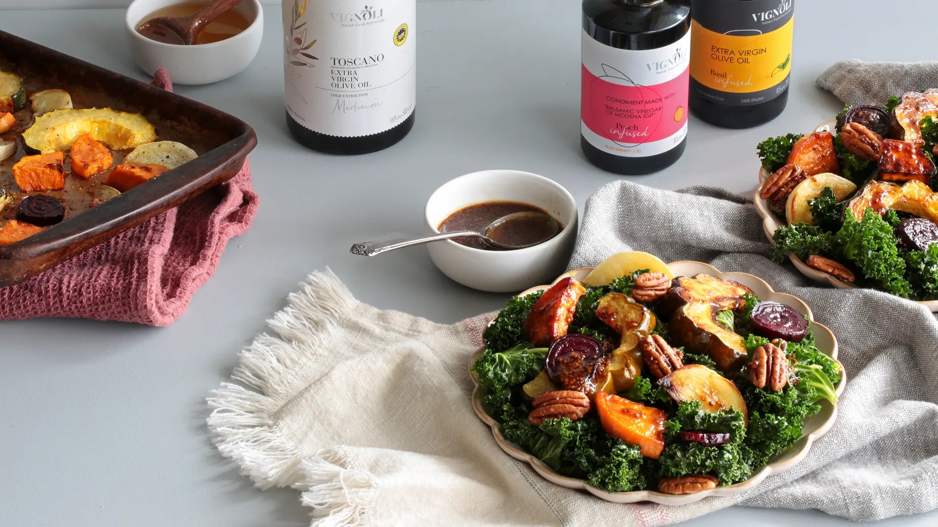 Kale and Roasted Winter Vegetable Salad