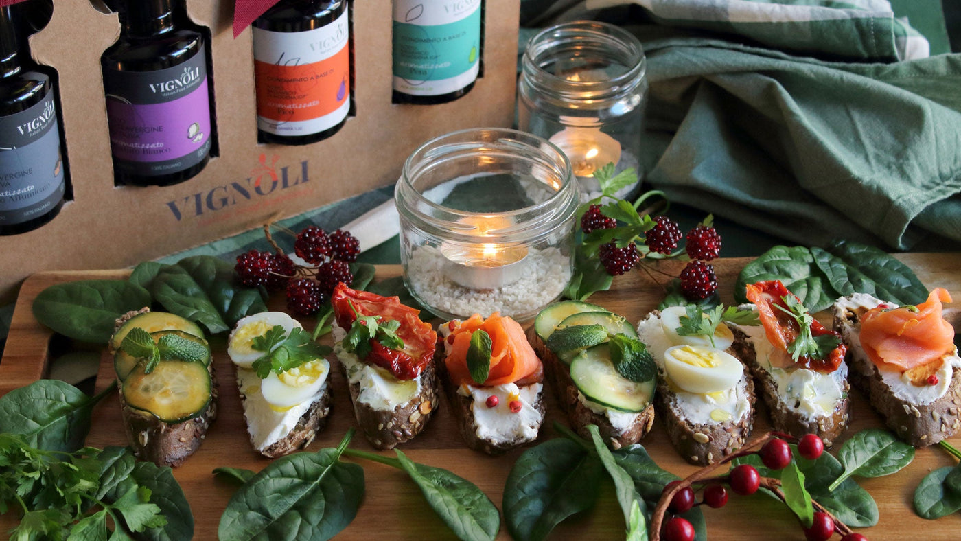 Multi-flavors New Year's Eve tartines