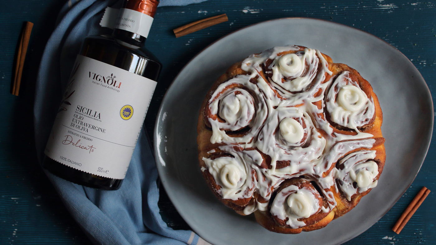 Vignoli style olive oil cinnamon rolls