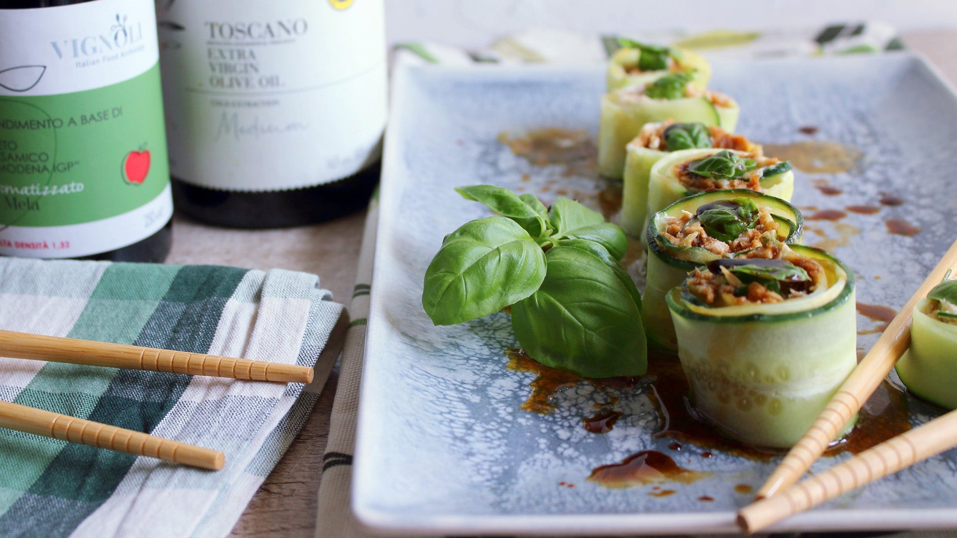 Cucumber ultra-tasty healthy rolls