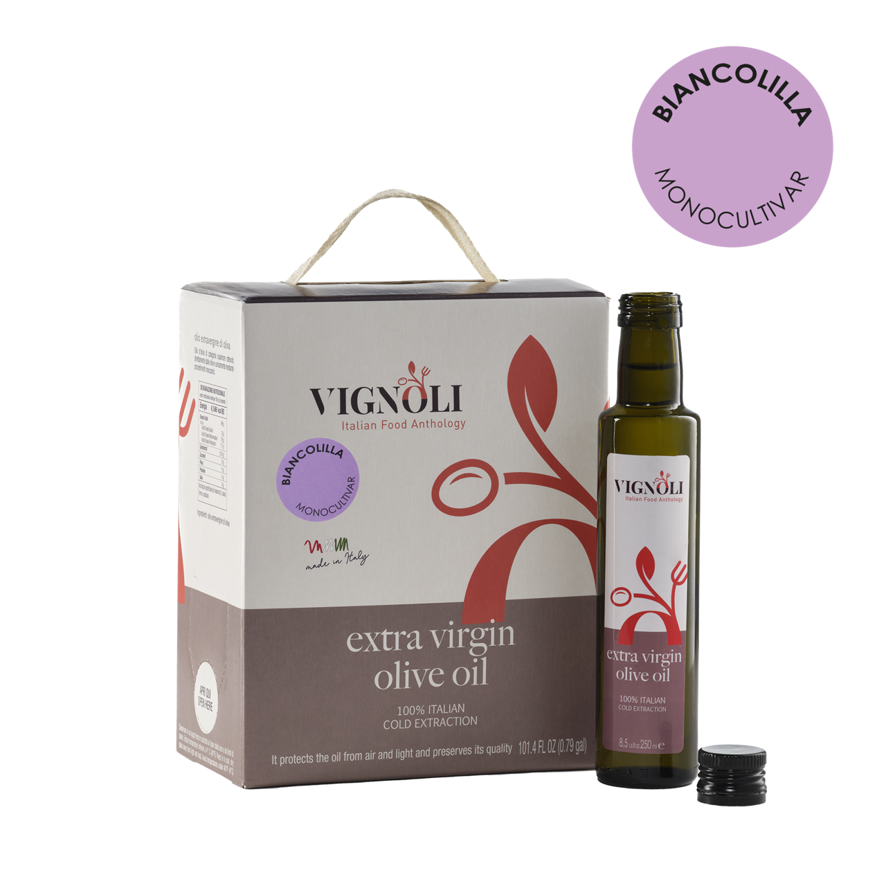 Italian Extra Virgin Olive Oil - Biancolilla, Lollo Collection