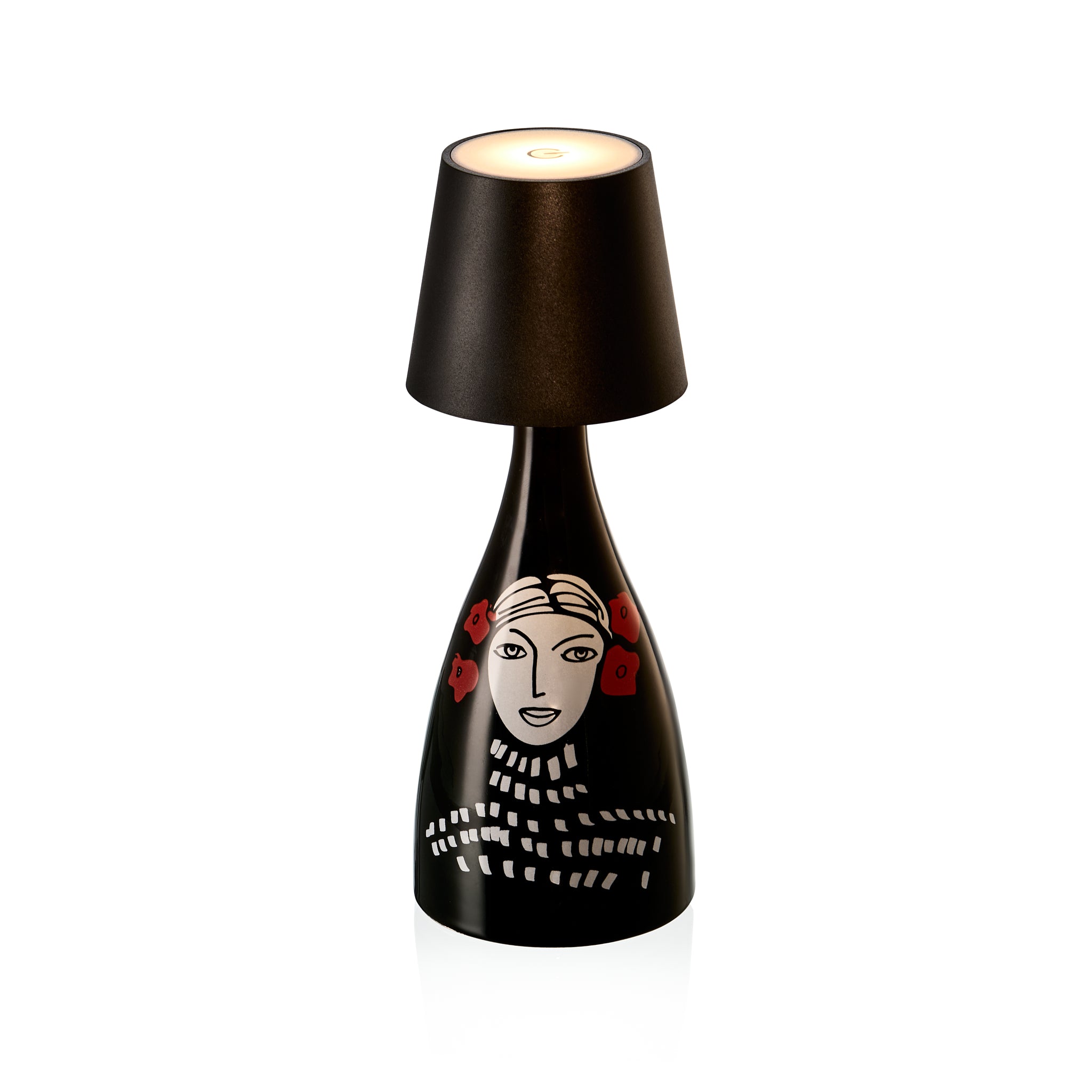 2 Ladies” Ceramic Olive Oil Bottle - Lamp Black | Vignoli Food