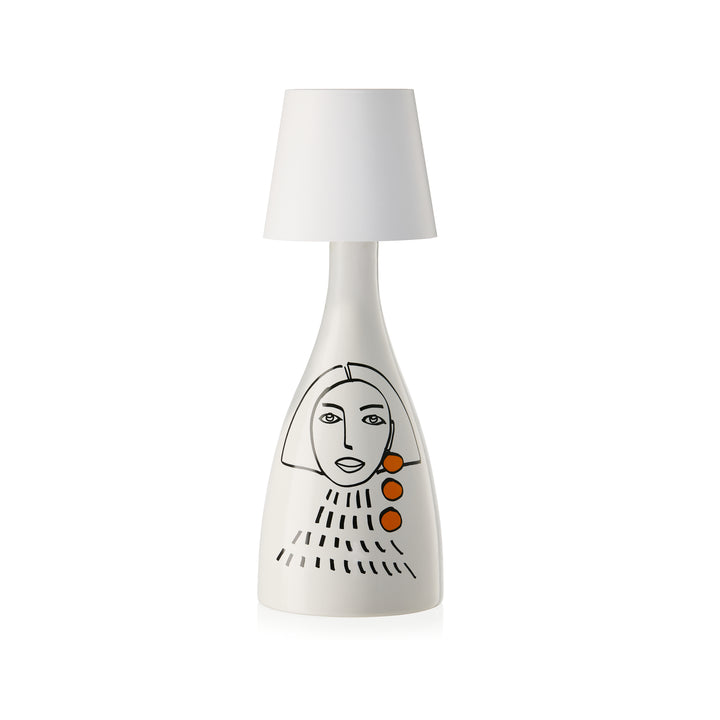 ceramic olive oil bottles with led lamp included, hand painted in italy