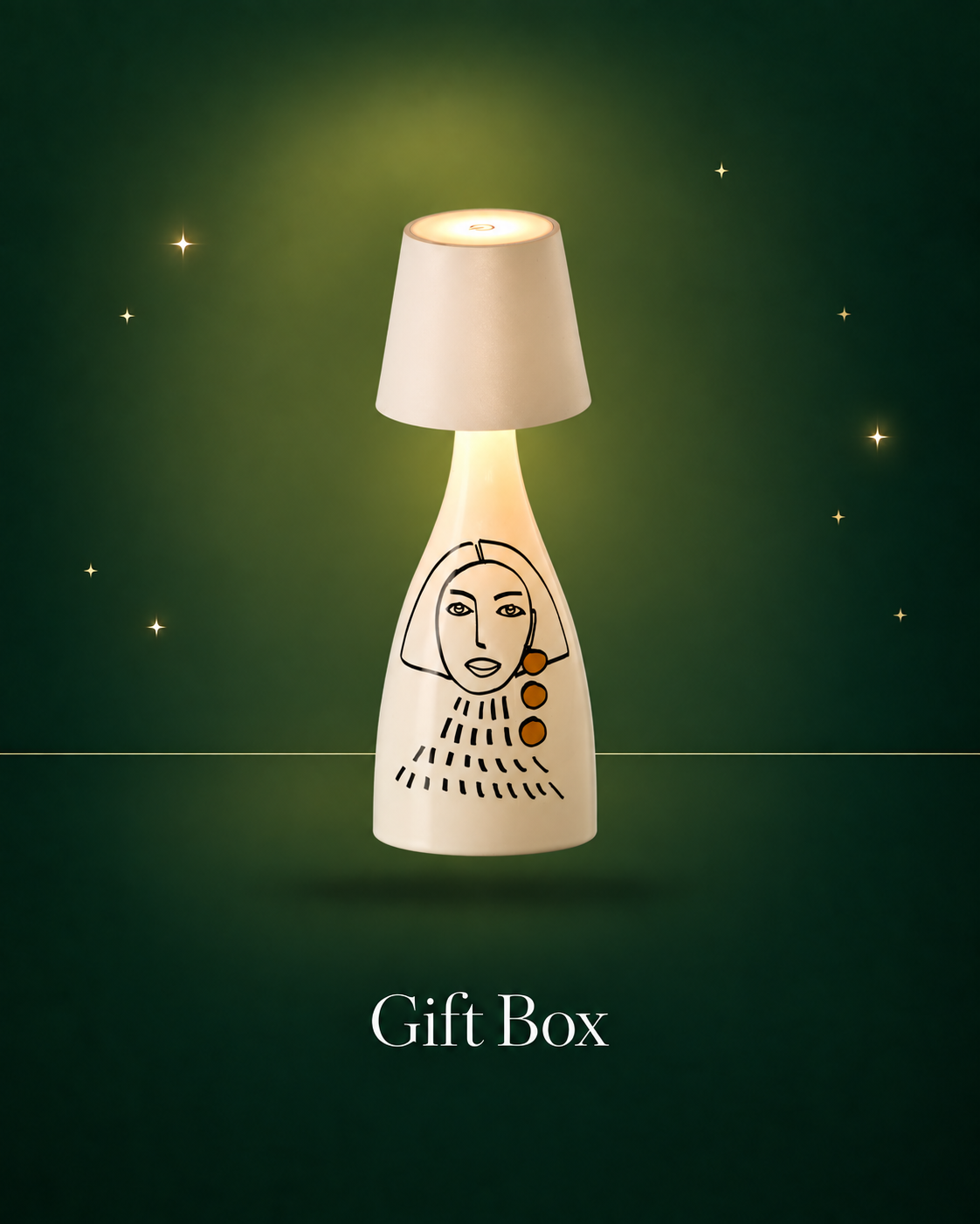 2 Ladies Ceramic Bottle