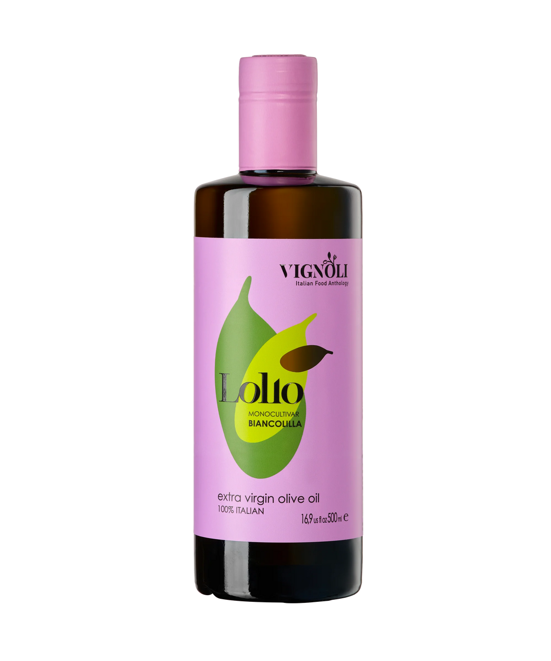 Biancolilla Monocultivar Extra Virgin Olive Oil front of 16.9fl oz bottle