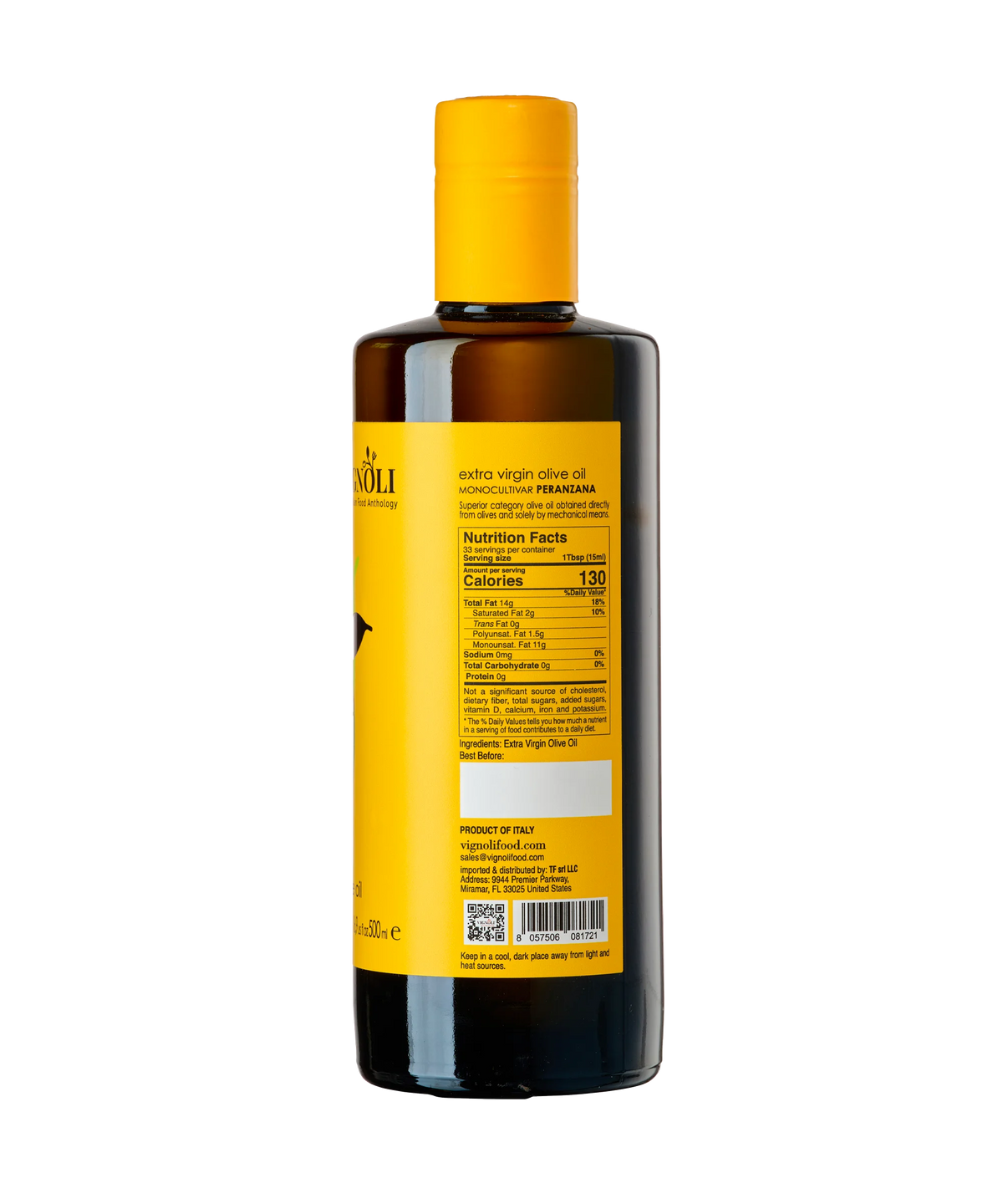 Italian Extra Virgin Olive Oil - Peranzana, Lollo Collection