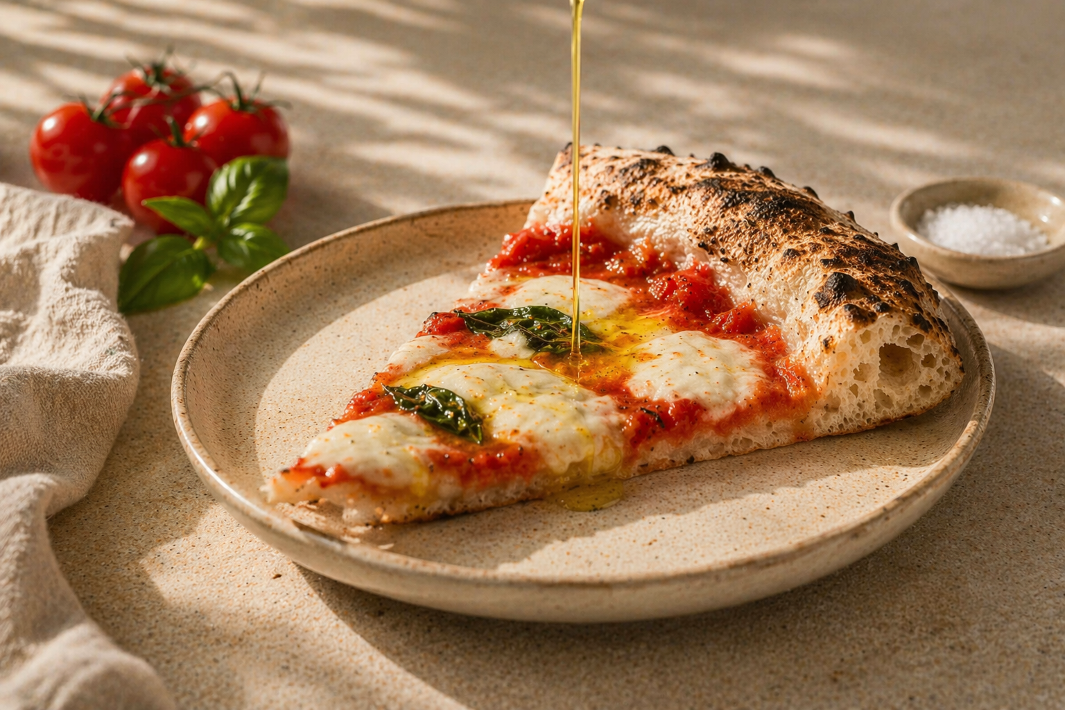 Margherita Pizza with Olive Oil