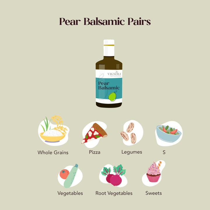 Vignoli Pear Infused Balsamic VinegarPear Infused Balsamic Vinegar food pairing chart