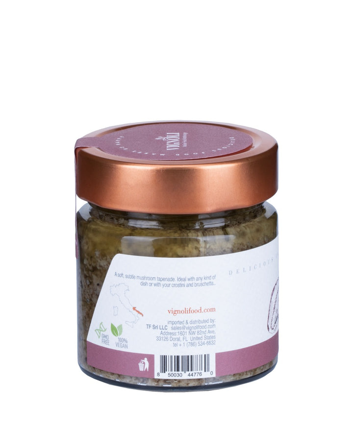 Vignoli Mushroom Cream Tapenade back of 7oz jar
