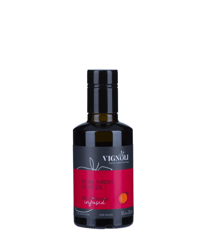 Blood Orange Infused Extra Virgin Olive Oil front of 8.5oz bottle
