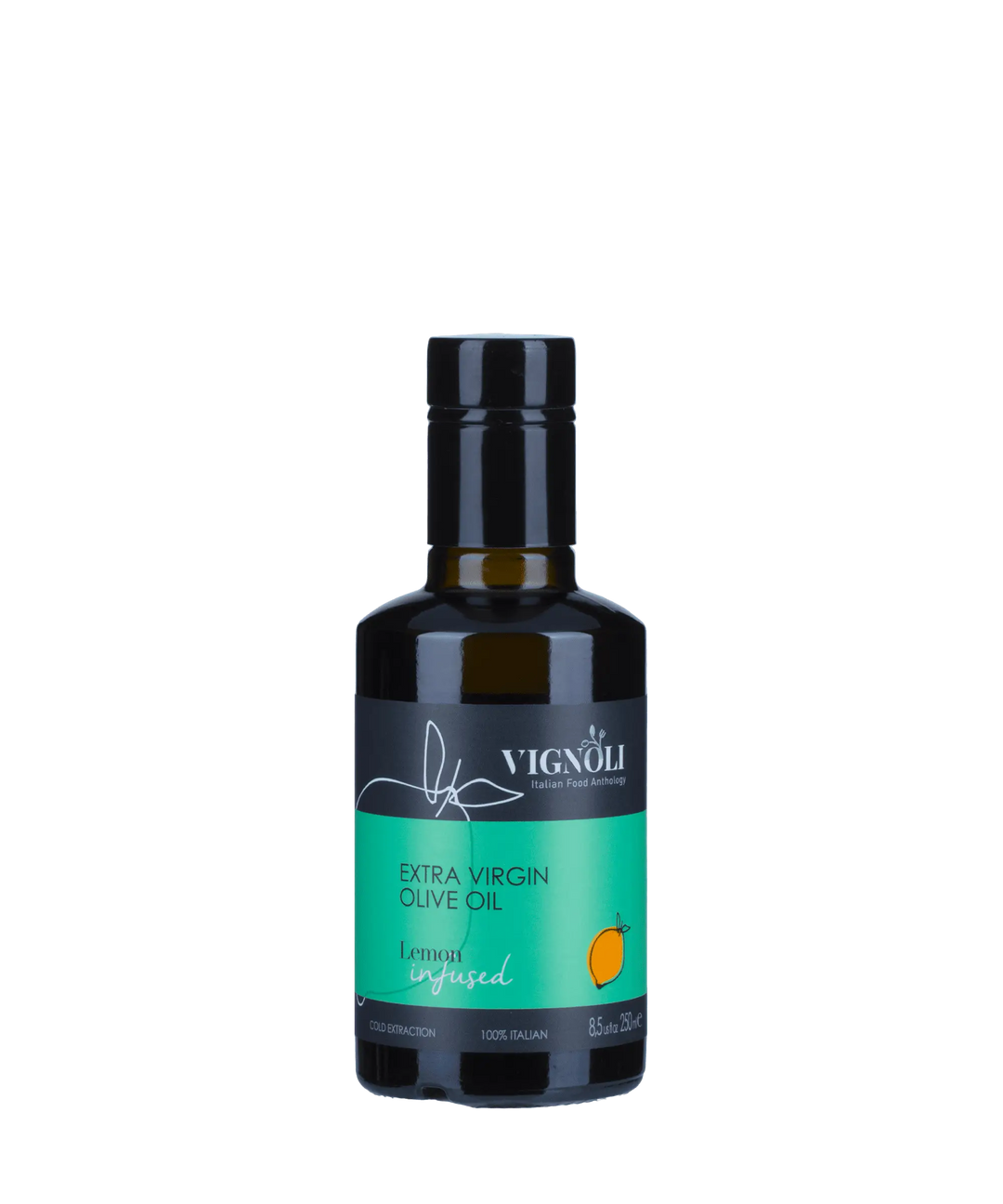 Vignoli Lemon Infused Extra Virgin Olive Oil front of 8.5oz bottle