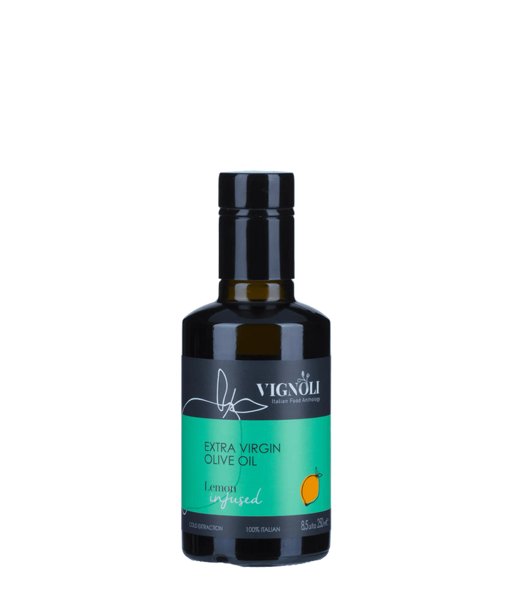 Vignoli Lemon Infused Extra Virgin Olive Oil front of 8.5oz bottle