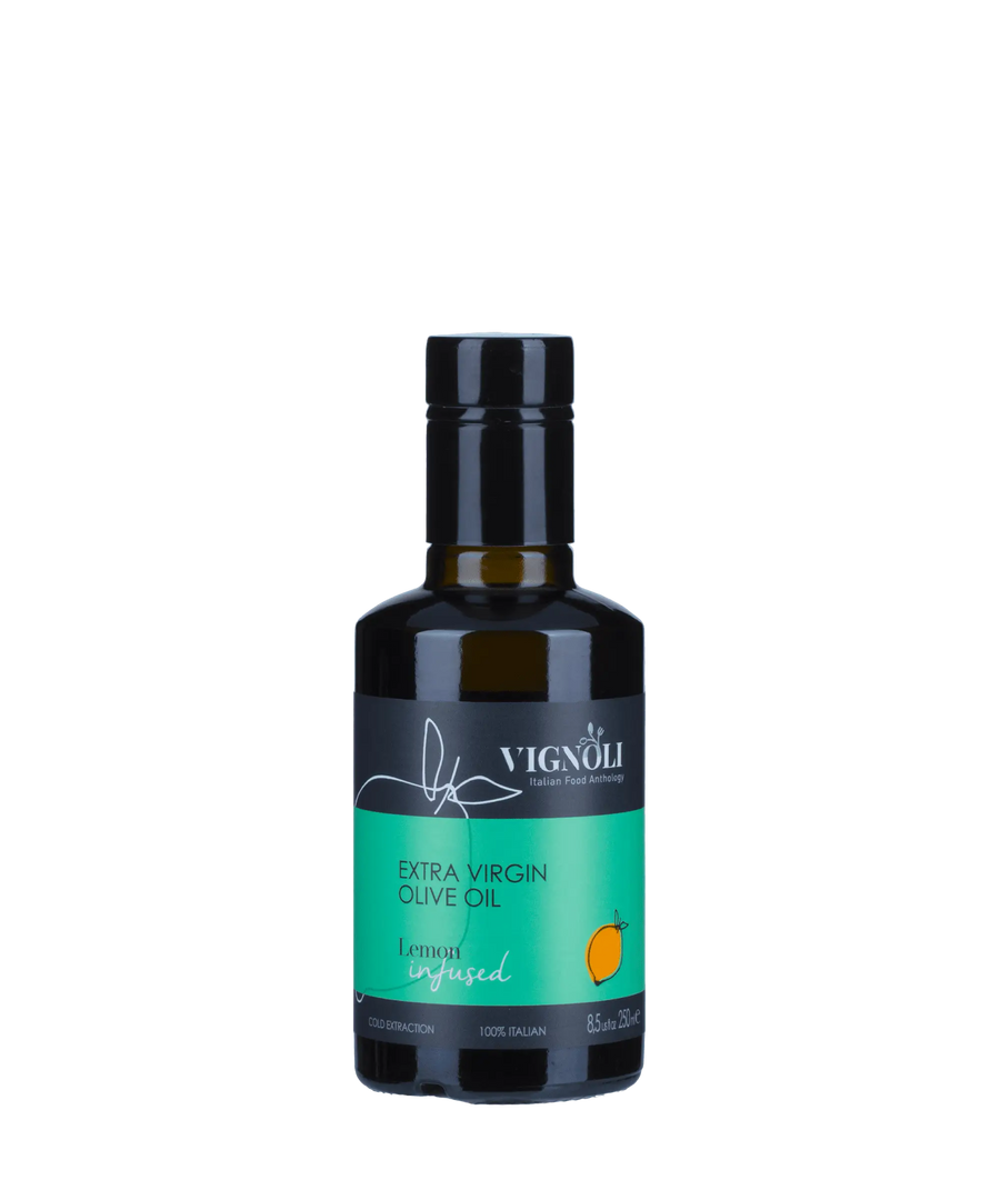 Vignoli Lemon Infused Extra Virgin Olive Oil front of 8.5oz bottle