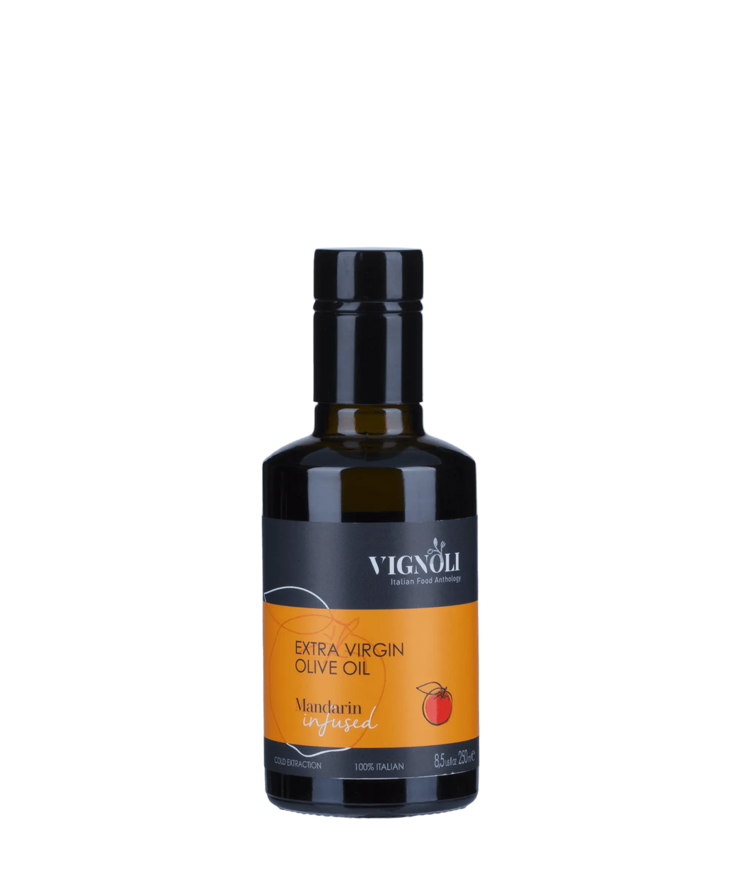 Vignoli Mandarin Infused Extra Virgin Olive Oil front of 8.5oz bottle
