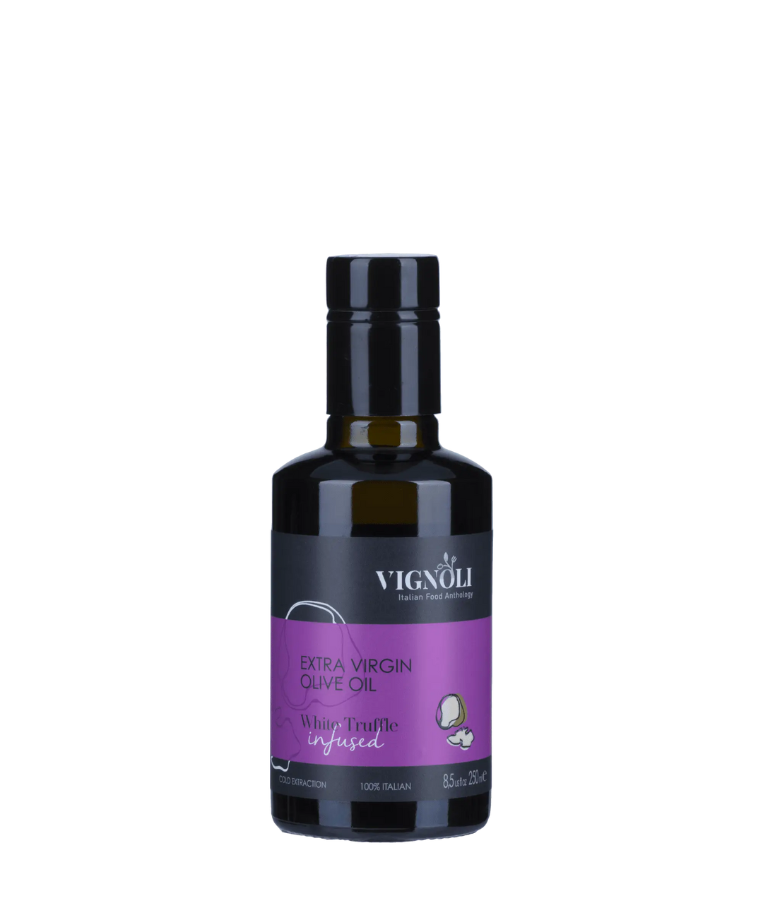 Vignoli White Truffle Infused Extra Virgin Olive Oil front of 8.5oz bottle