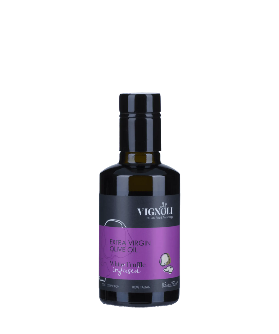 Vignoli White Truffle Infused Extra Virgin Olive Oil front of 8.5oz bottle